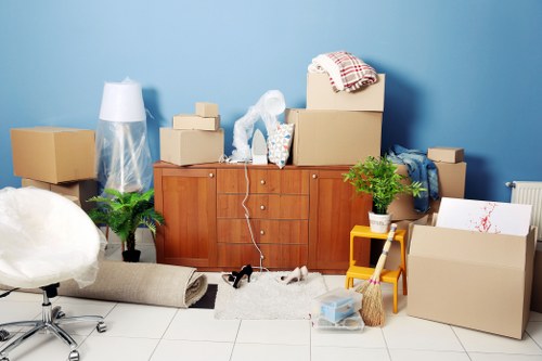 Interior of a clean storage space used for personal and business needs