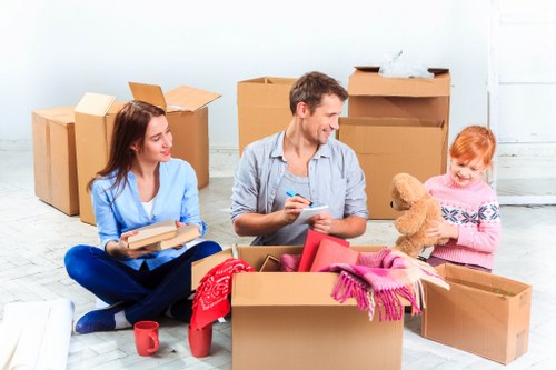 Careful furniture handling during Poplar removals