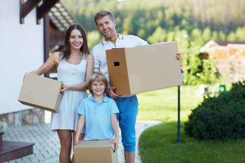 Preparing furniture for storage during a home move in Poplar
