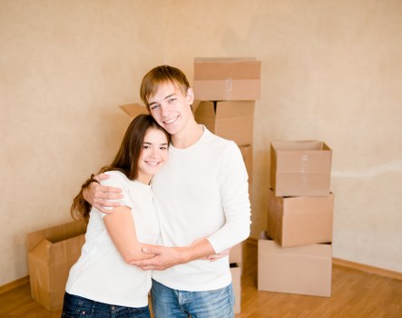 Packed household items ready for short-term storage in Poplar