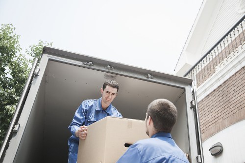 Residential packing service in Poplar with labeled moving boxes
