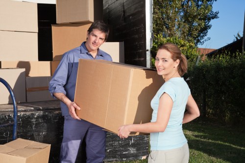 Packing boxes and furniture for local removals in Poplar