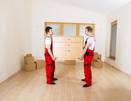 Packed household belongings prepared for long-term storage in Poplar